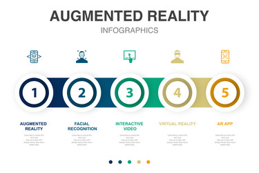 augmented reality facial recognition interactive vector image