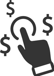 pay to click icon vector image