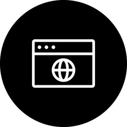 web browser icon with white background vector image