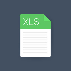 xls file icon spreadsheet document type modern vector image