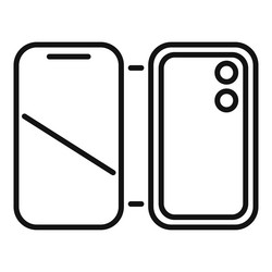 folding smartphone with touchscreen display vector image