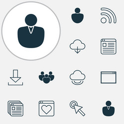 Internet Icons - User & Connection vector image