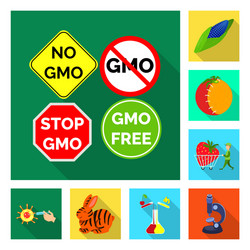 isolated object of test and synthetic sign set vector image