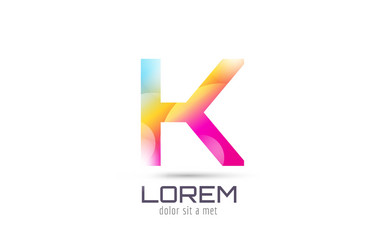 Elegant initial k arrow logo Royalty Free Vector Image