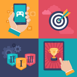 Mobile Game Interface vector image