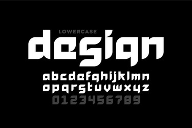 modern style lowercase font design alphabet vector image