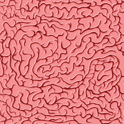seamless pattern with brains vector image