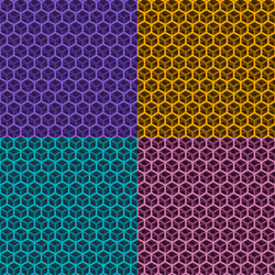 set of seamless cubic patterns vector image