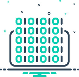 binary coding vector image