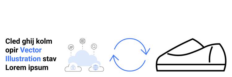cloud computing concepts with data icons vector image