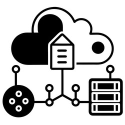 cloud server security concept ideal for tech vector image
