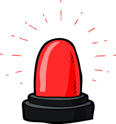 Flashing Red Emergency Light vector image