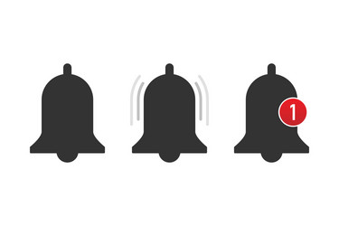 notification bell icon for incoming inbox message vector image