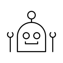 robot automation outline icon vector image