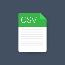 csv file icon spreadsheet document type modern vector image