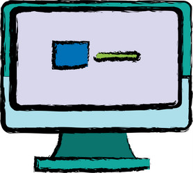 monitor computer screen page web vector image