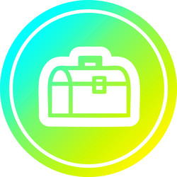 tool box circular in cold gradient spectrum vector image