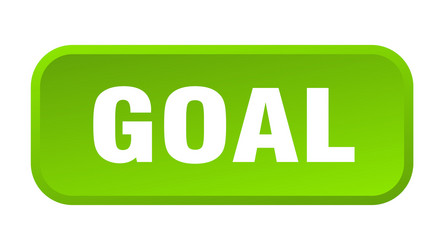 goal button square 3d push vector image