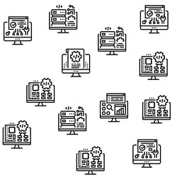 software program development seamless vector image