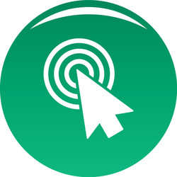 cursor design element icon green vector image