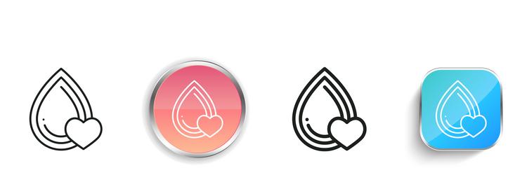 drop icon thin linear regular and button style vector image