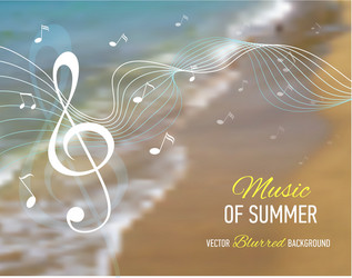 nature seaside blurred background with design text vector image