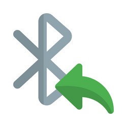 data forwarding with bluetooth application vector image