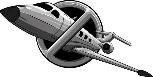 Forbidden sign with airplane icon Royalty Free Vector Image