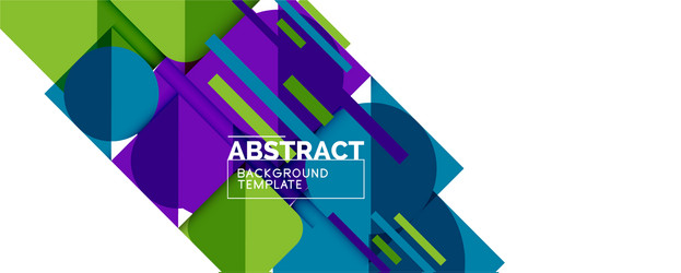 simple circles and triangles abstract background vector image
