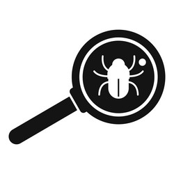 bug magnifier icon simple hacker error vector image