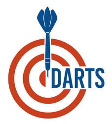 dartboard playing darts game target with aim vector image