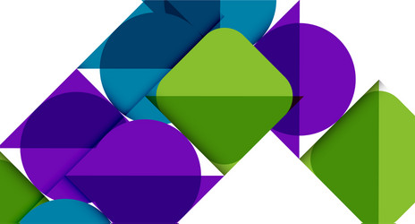 simple circles and triangles abstract background vector image