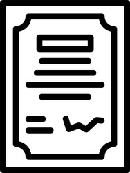 contract signing linear style icon design vector image