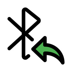 data forwarding with bluetooth application vector image