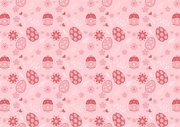 easter eggs seamless pattern on pink background vector image