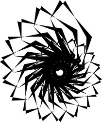 geometric circular spiral abstract angular edgy vector image
