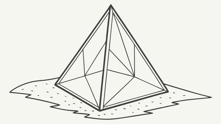 geometric pyramid structure ancient and abstract vector image