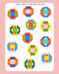 logic game for children find which shape vector image