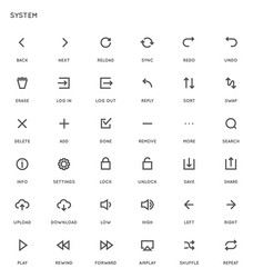 system user interface ui icon set high quality vector image