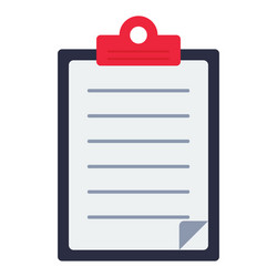 clipboard icon flat for web isolated vector image