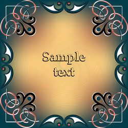 frame for text with a pattern in arabic asian vector image