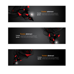 website header or banner web set abstract vector image