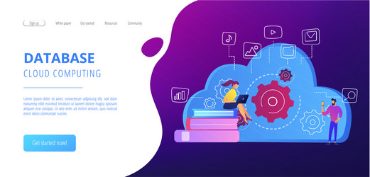 big data architectureconcept landing page vector image