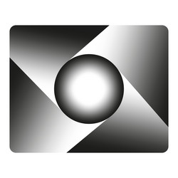 black gradient sphere abstract glowing shape vector image