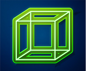 glowing neon line function mathematical symbol vector image