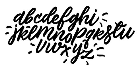 Hand drawn alphabet Royalty Free Vector Image - VectorStock