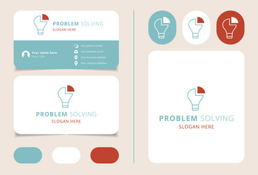 problem solving logo template featuring vector image