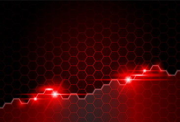 Red Hexagonal Light Background vector image