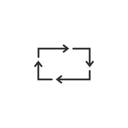 repetitive process icon with square arrows vector image