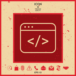 code editor icon vector image